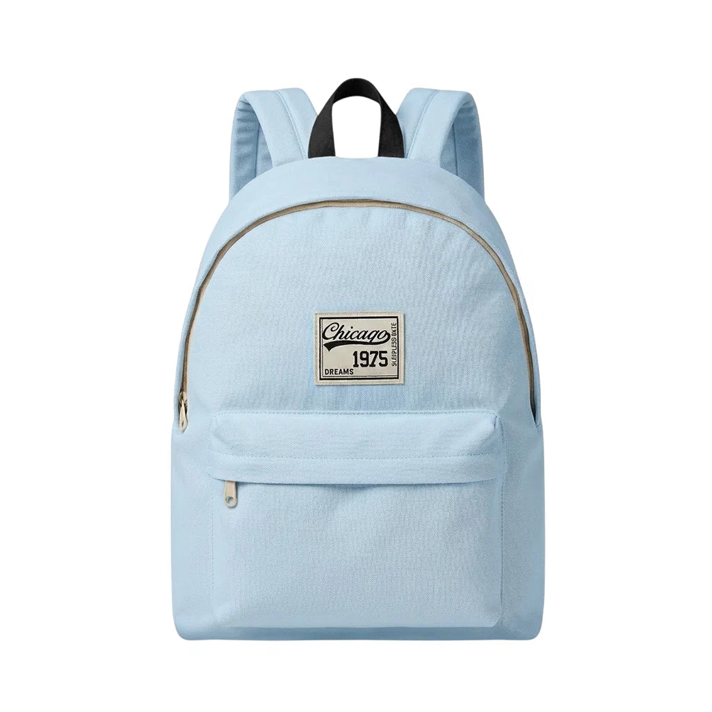 Sac à Dos Vintage "Chicago 1975" – Sac Scolaire et Urbain en Toile Robuste